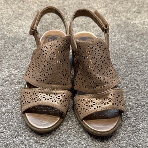 SO Kids Brown Perforated Dress Sandals